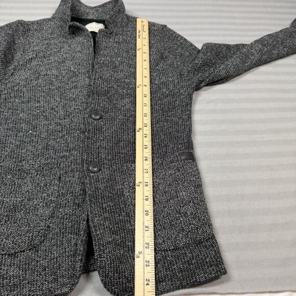 Zara Knit Sweater Boys 13-14 Gray Bottons Longline Marled Cardigan Cotton - Picture 6 of 8